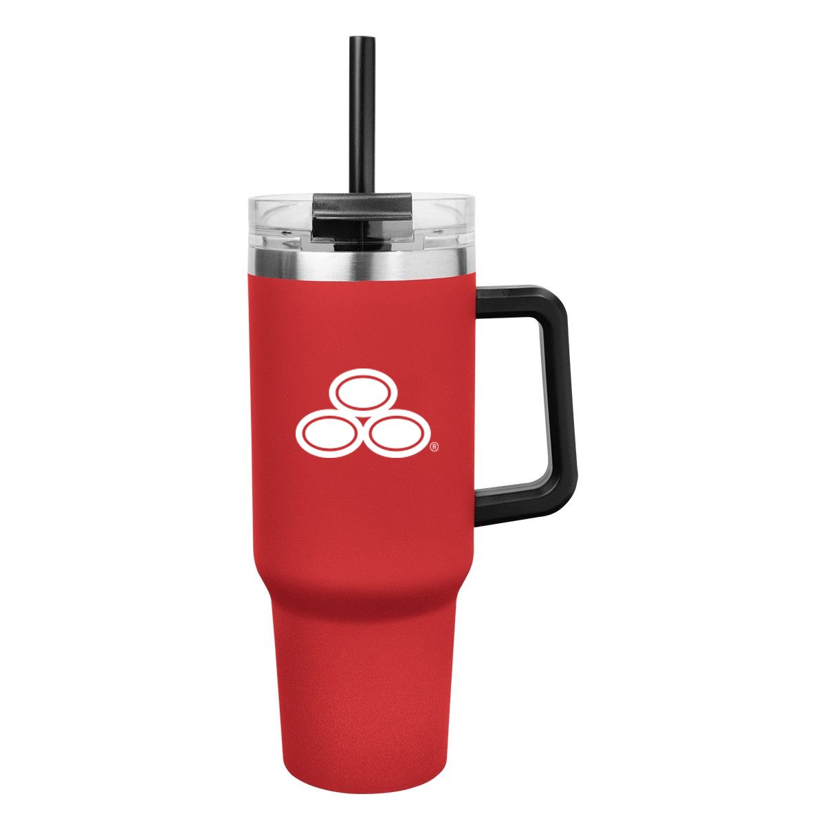 40oz. Stainless Steel Tumbler with Straw